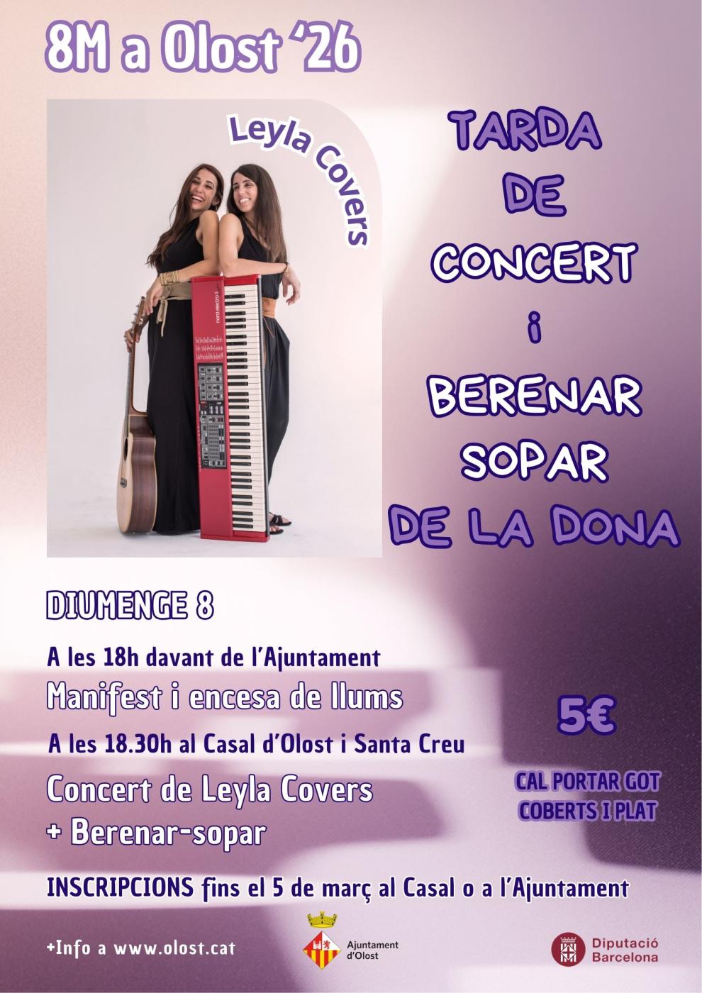 Tarda de concert i berenar sopar en motiu del Dia de la Dona a Olost